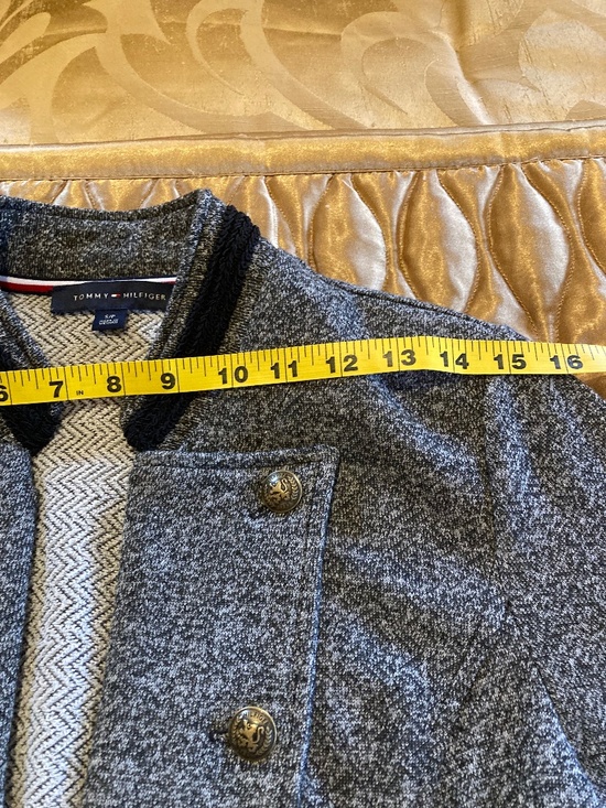 TOMMY HILFIGER Military / Sgt. Pepper Style Jacket Gray and Black Size S/P - Picture 10 of 15